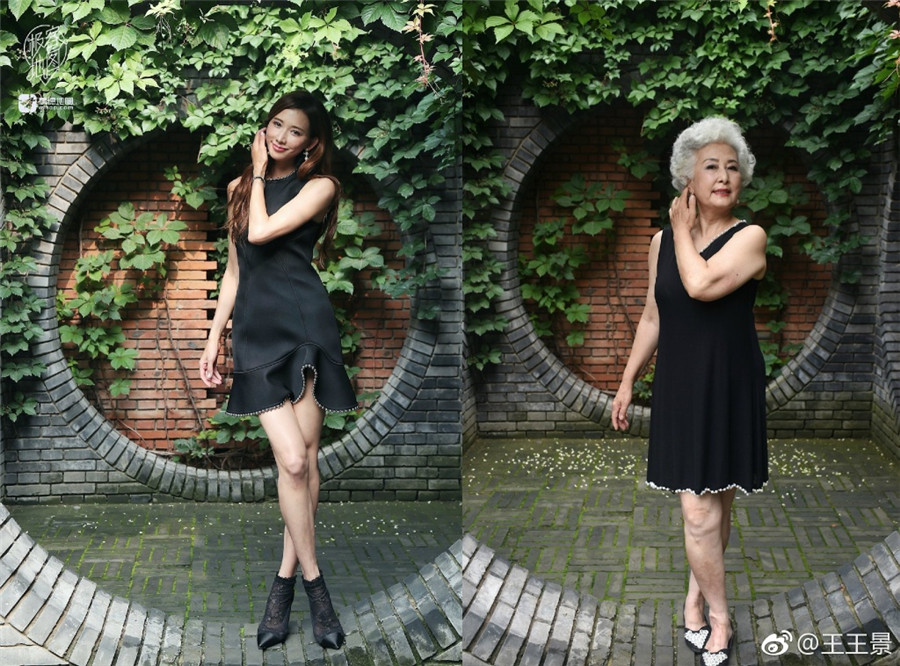 Photos of grandmother posing like a model go viral