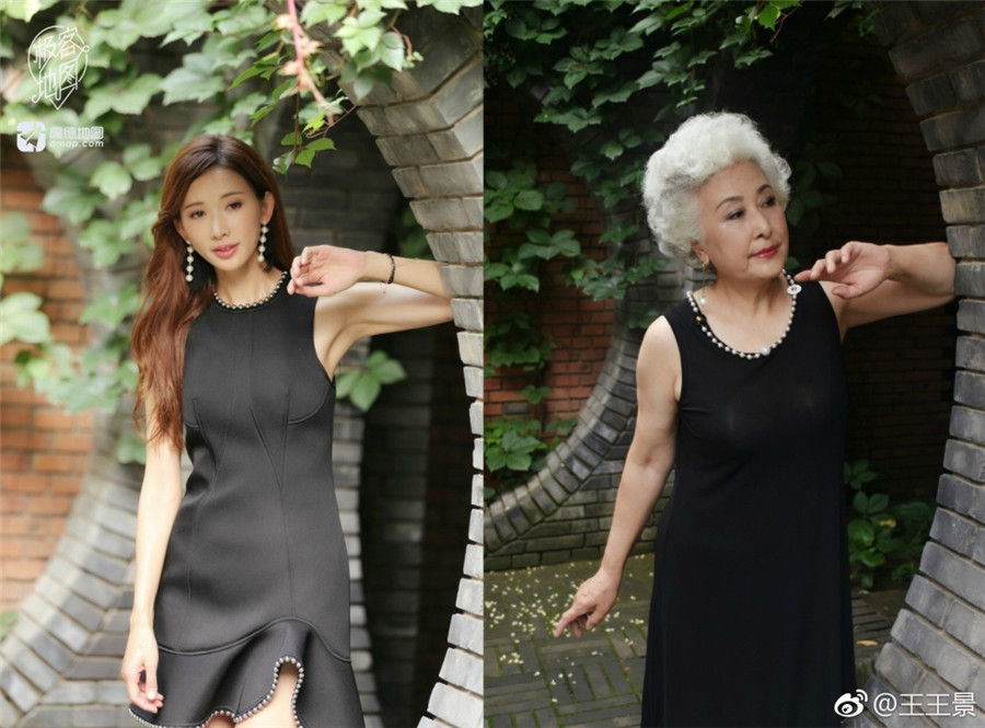 Photos of grandmother posing like a model go viral
