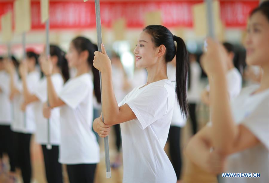 Students train for upcoming 13th Chinese National Games