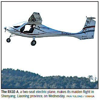 With electric plane's success, bigger model planned