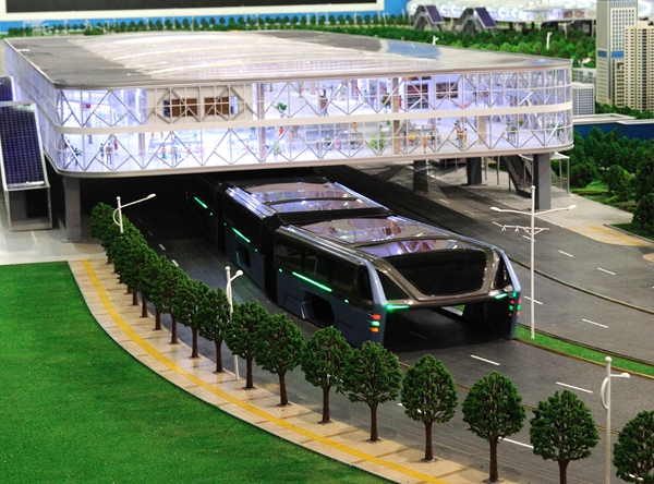 What is that thing? Innovative bus looks like a moving tunnel