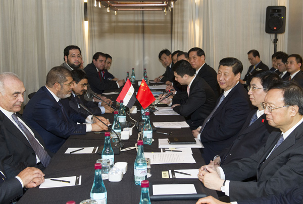 Chinese, Egyptian leaders vow to deepen co-op