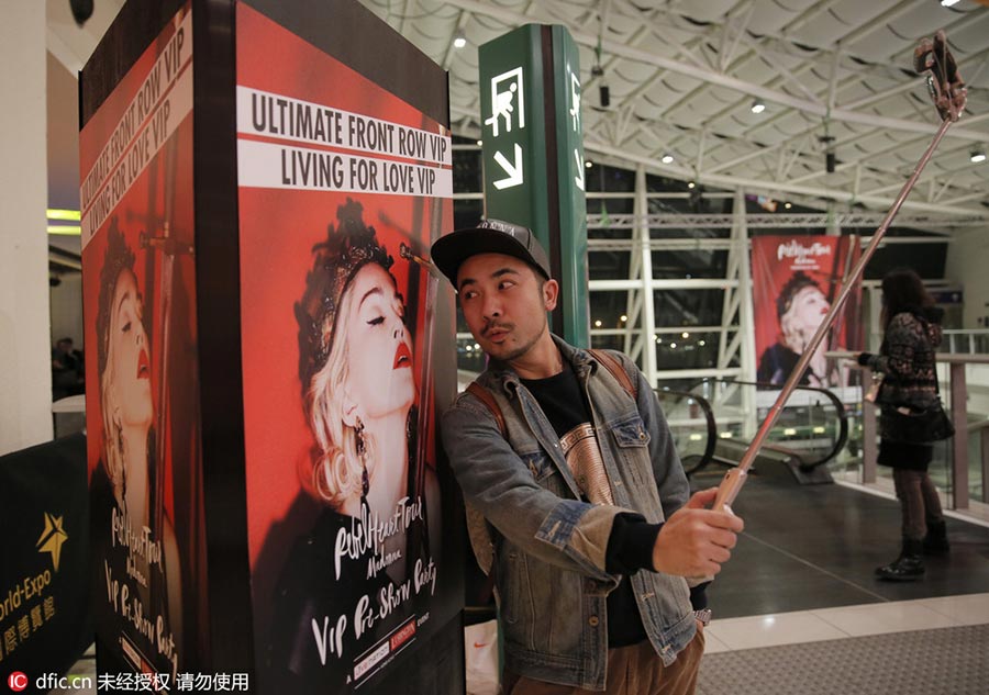 Madonna's world tour lands in Hong Kong