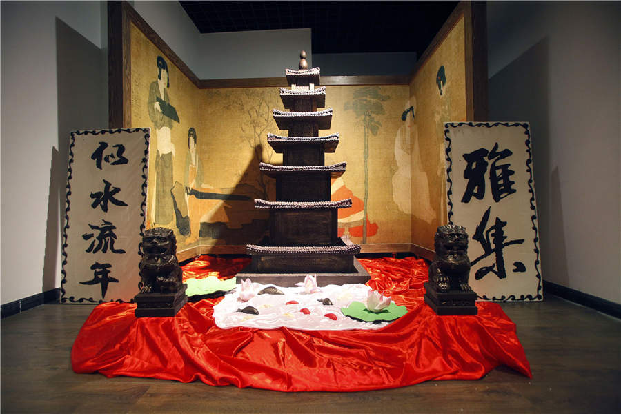 Xi'an cultural symbols made into chocolate art