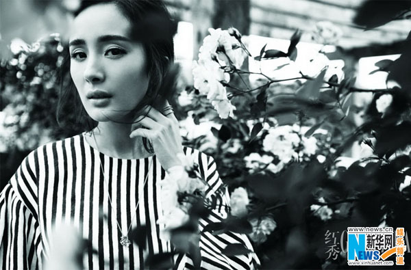 Yang Mi covers for fashion magazine