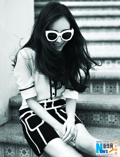 Yang Mi covers for fashion magazine