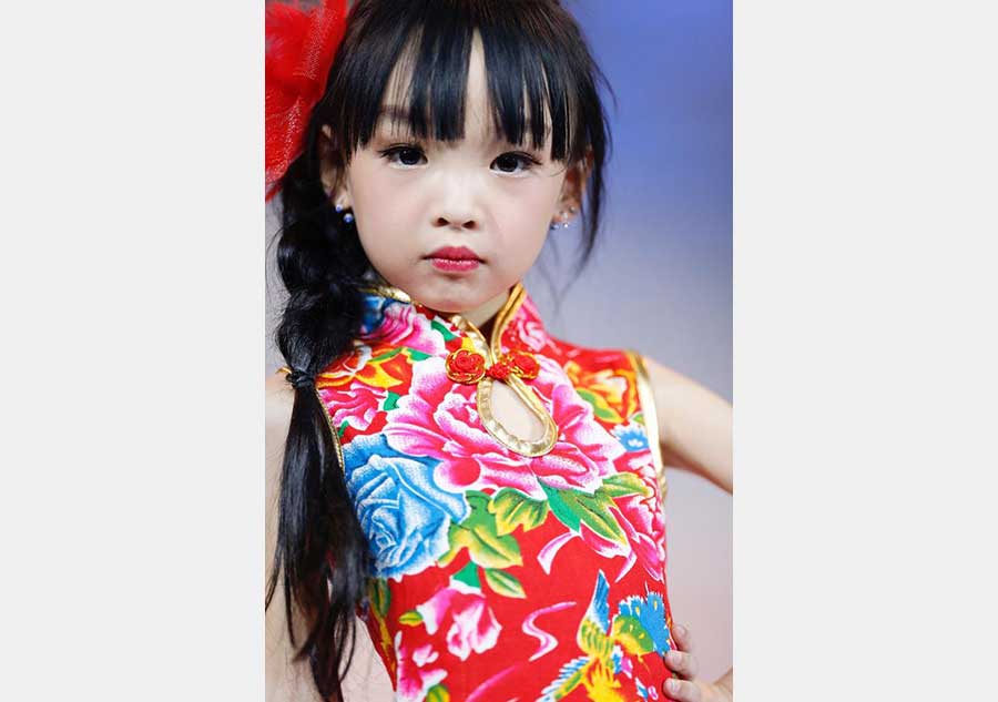 Children take part in 16th China (Qingdao) Int'l Fashion Week