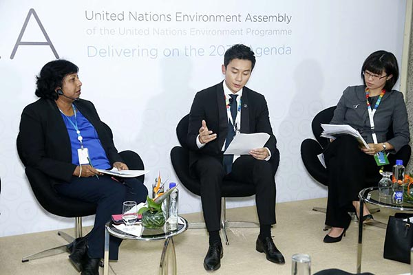 Actor Li tells UN event Beijing's air quality is getting better