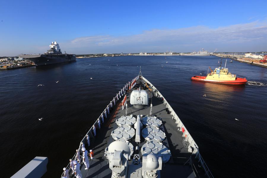 Chinese naval ships visit US East Coast for first time