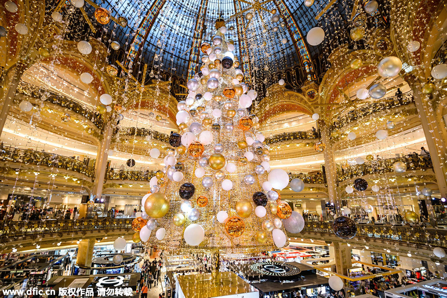 Christmas lights across the world's shopping districts
