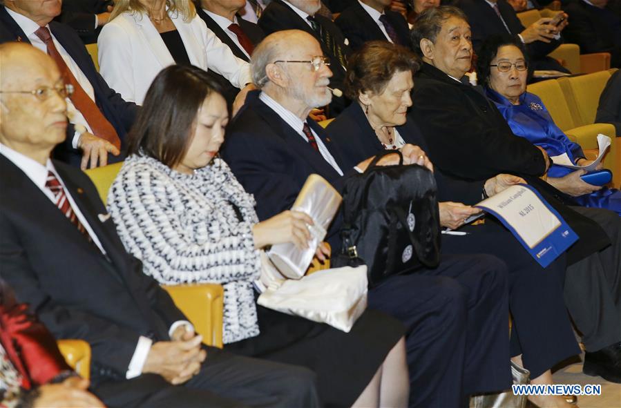 China's Nobel laureate attends lecture in Karolinska Institute