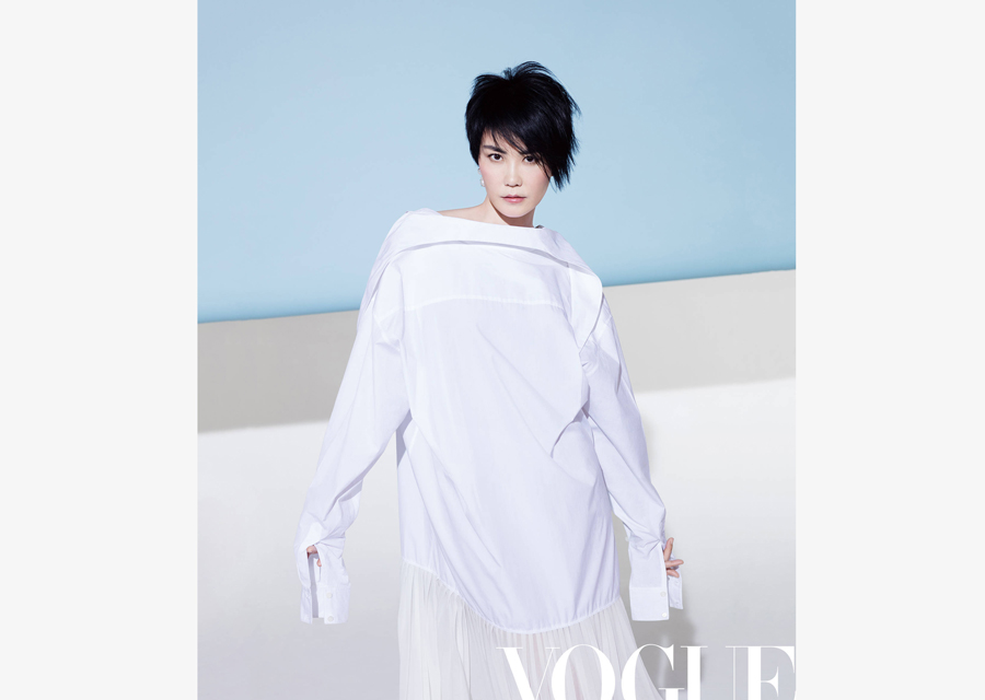 Chinese singer Faye Wong poses for 'Elle' magazine