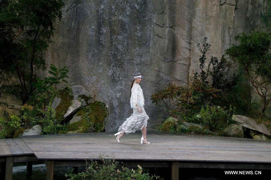 Creations of Chanel staged at Paris fashion week