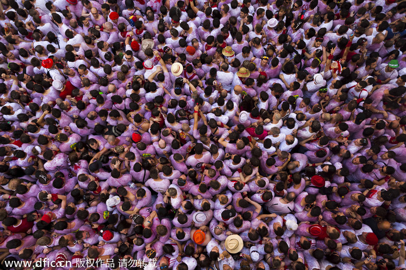 A sea of people around the globe