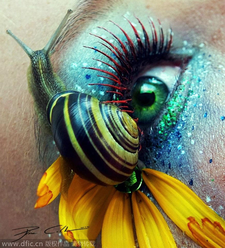 German make-up artist creates masterpieces on her eyes