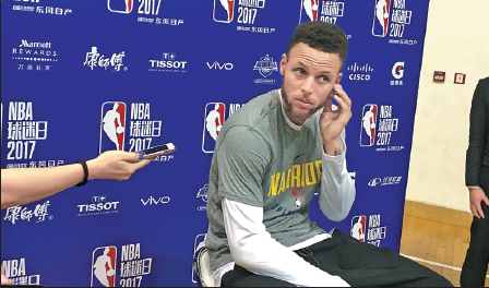 Curry scores 40 as Warriors smash Timberwolves 142-110 at NBA China Games