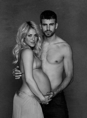 Pregnant Shakira in half-naked photos for poor kids