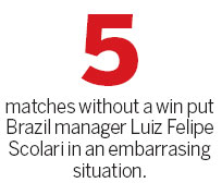Scolari upbeat despite Brazil's lackluster display