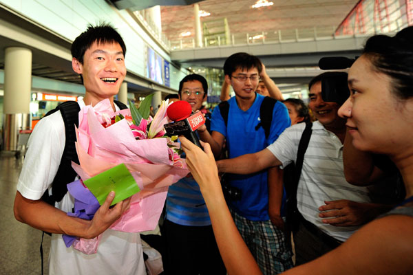 Sprinter Zhang Peimeng returns to Beijing