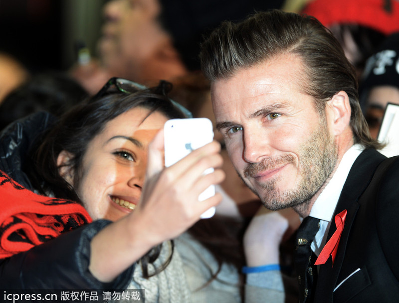 The Beckhams join United legends at London premiere