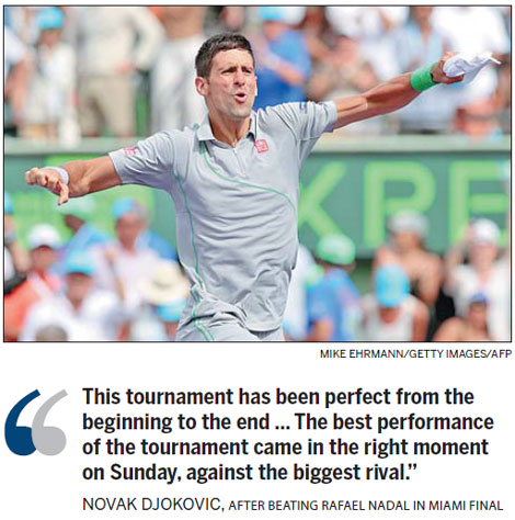 Djokovic caps 'perfect' tourney