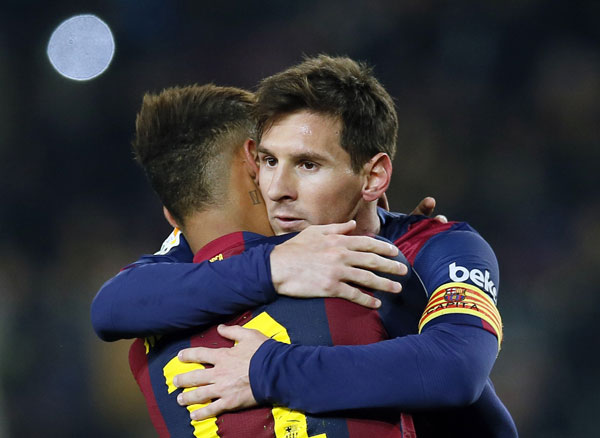 Neymar, Messi help Barcelona rout Elche 5-0 in Copa del Rey