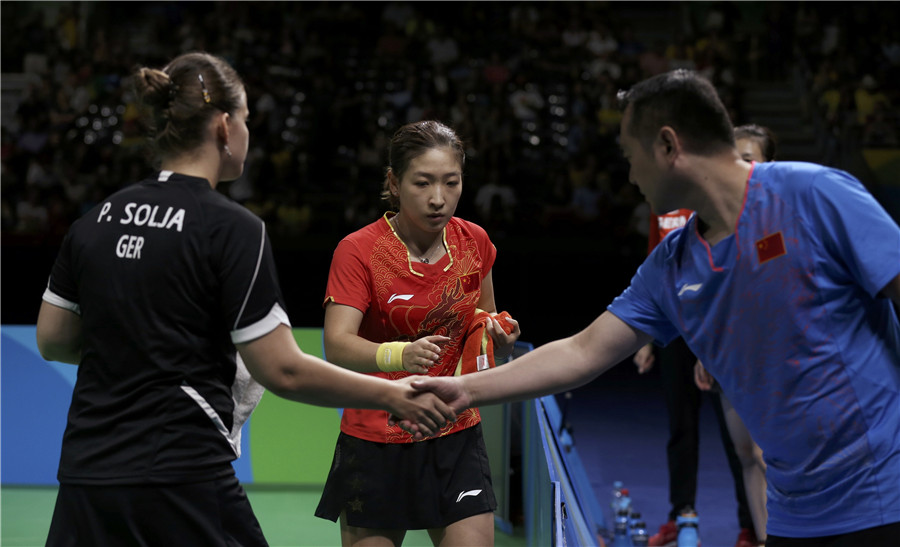 China's women's table tennis team sweeps gold