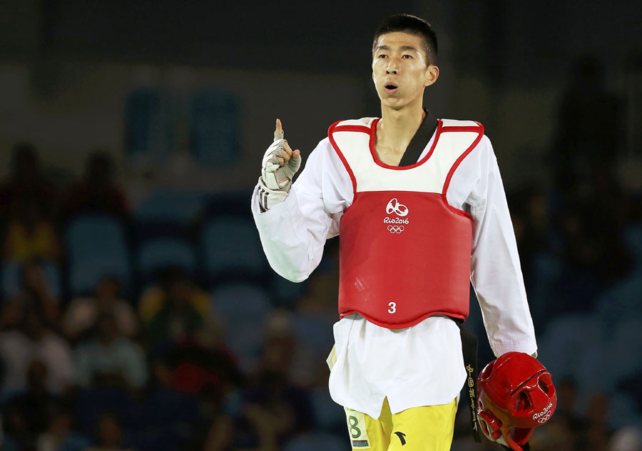 Zhao wins China's first gold medal in men's taekwondo
