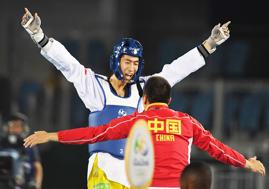 Zhao wins China's first gold medal in men's taekwondo