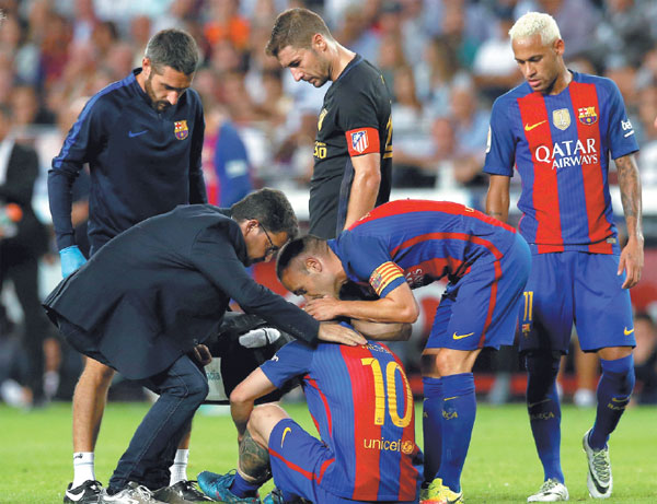 'Football the loser' as Messi ruled out for three weeks
