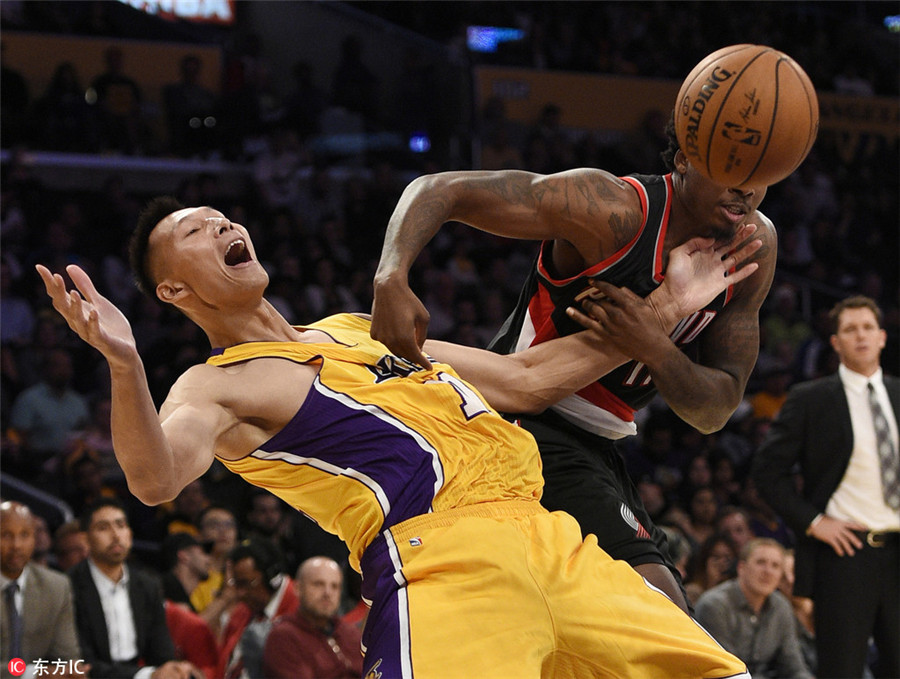 Lakers lose to Trail Blazers, Yi scores 4 points