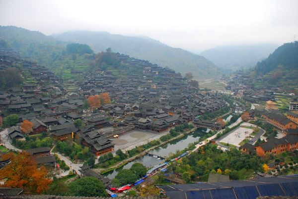 The Winter Appeal of Xijiang Miao Village in Guizhou