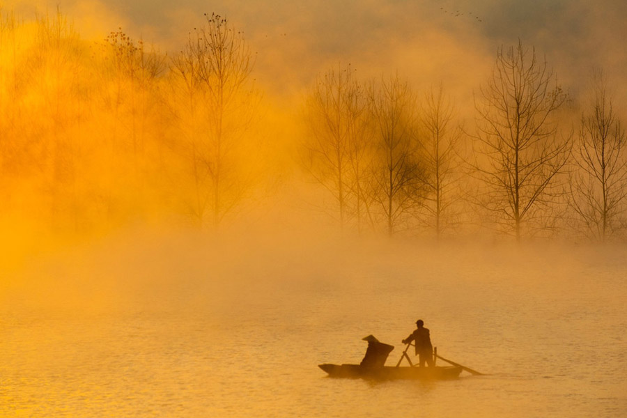 Golden paradise scenery in E China