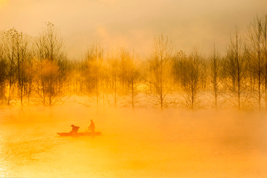 Golden paradise scenery in E China