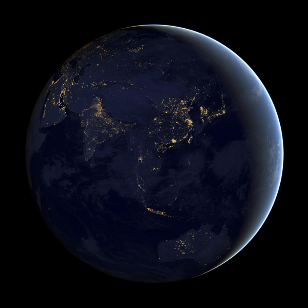 NASA releases earth images at night