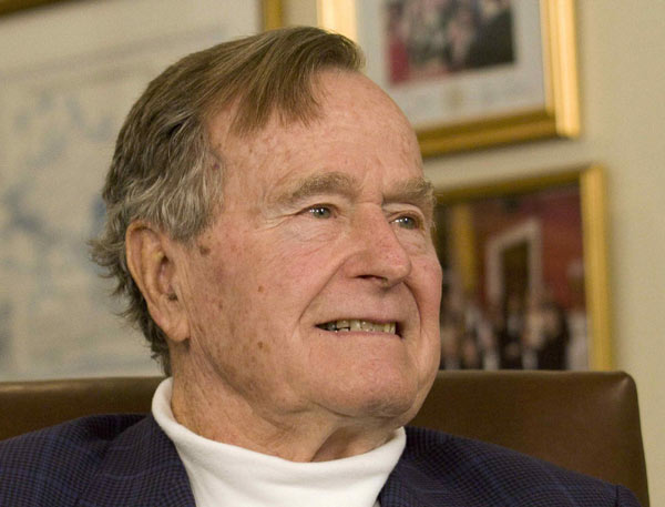 Former US President H.W. Bush in intensive care