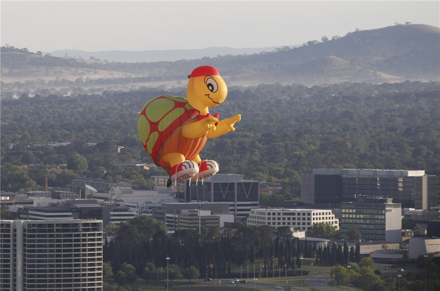 Balloon festival held in Canberra, Australia
