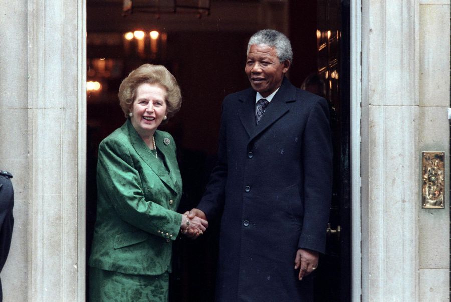 Margaret Thatcher with politicians