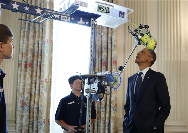 Obama celebrates young inventors at science fair