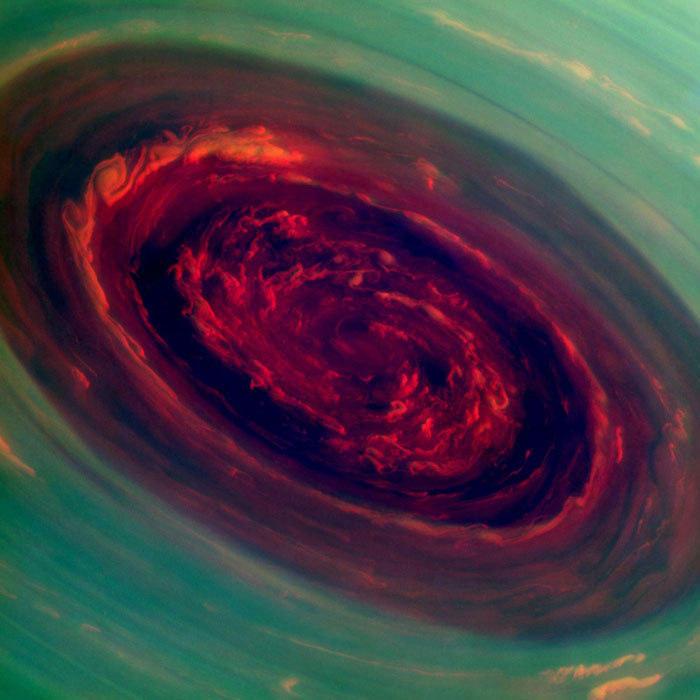 NASA handout photos of Saturn storm and galaxies
