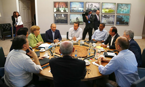 G8 members compare notes on Syria at summit