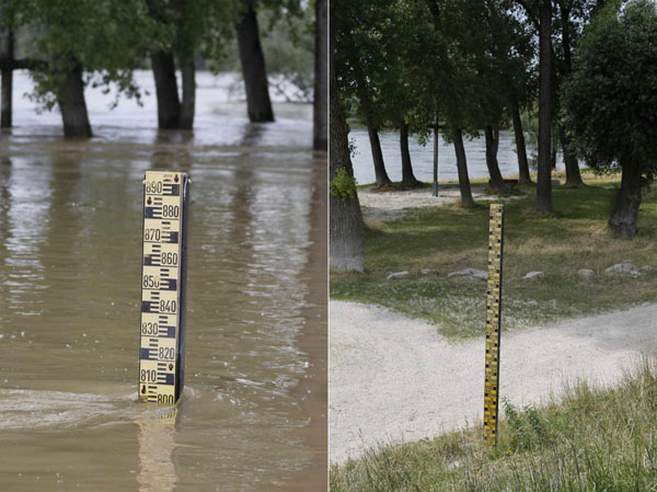Floods near Danube river subside