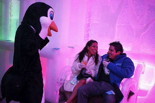 Cool down in an ice bar in NYC