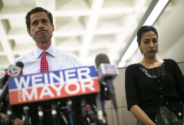 Weiner not dropping out of NYC mayoral race