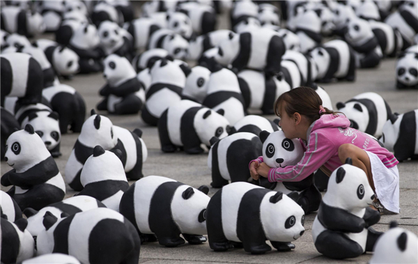 Panda sculptures in Berlin