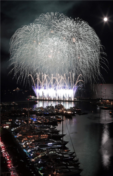 Sparkling firework contest in Monaco