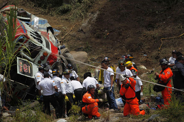 At least 38 killed in Guatemala autobus crash