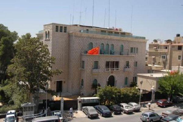 Mortar shell hits Chinese embassy in Syria, 1 injured