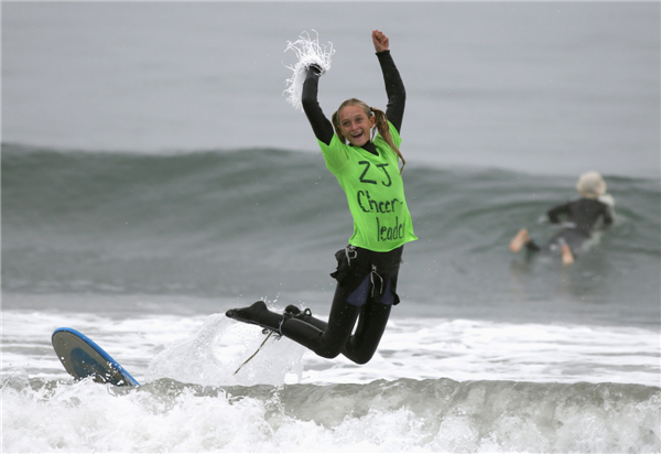 Halloween surf contest in Calif., US