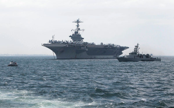 US carrier starts Philippine storm relief
